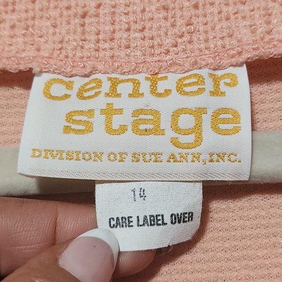 VINTAGE Blazer Womens Size 14 Peach Textured Knit Lightweight Jacket Old Money - Picture 2 of 12